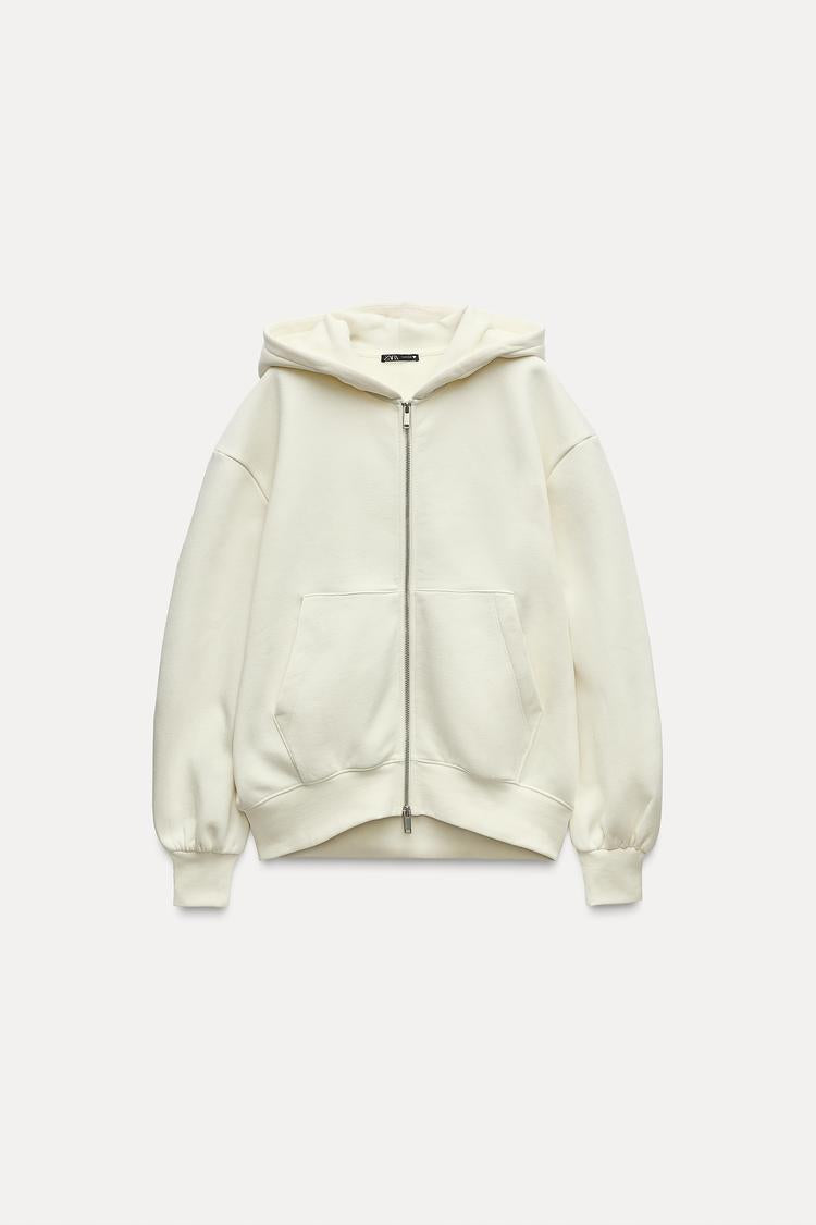 Sweat oversize à zip - Noir