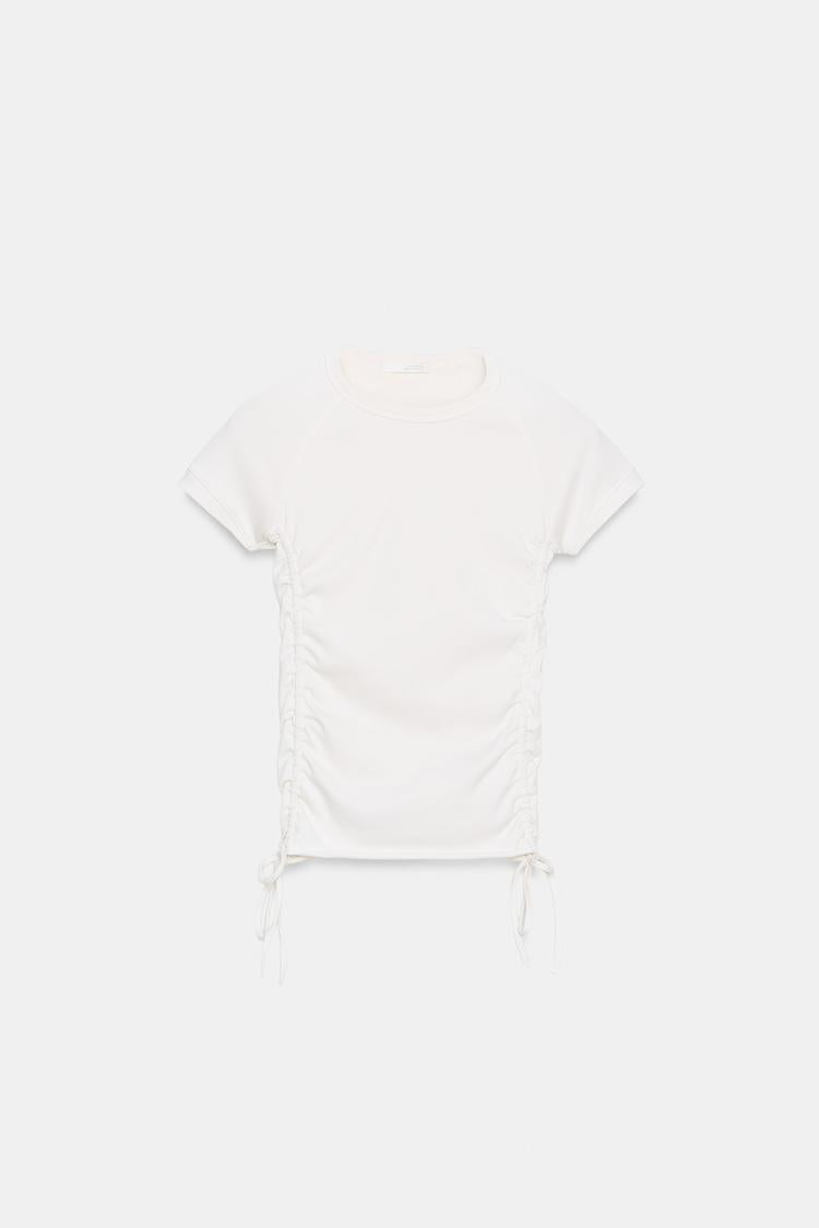 T-SHIRT FRONCÉ RÉGLABLE