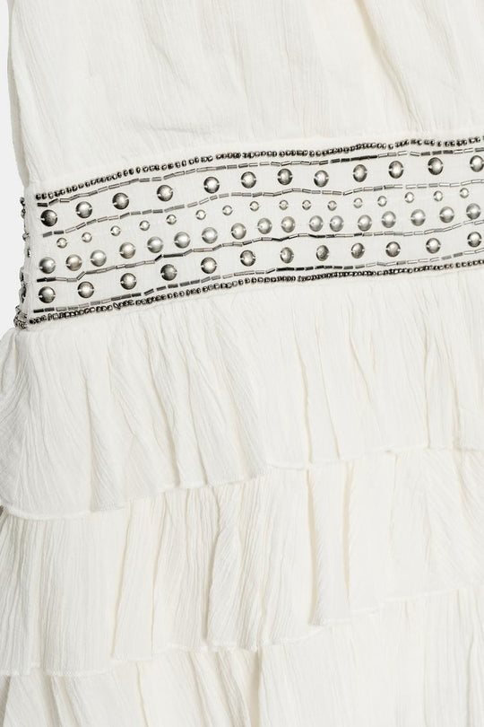 ROBE GAZE VOLANTS CLOUS