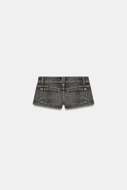 SHORT MINI EN DENIM TRF TAILLE BASSE