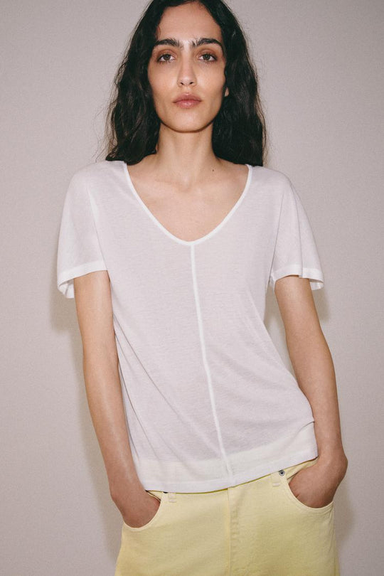 T-SHIRT FLUIDE À MANCHES COURTES