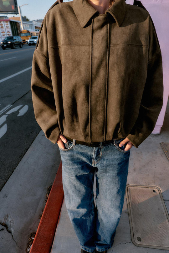 VESTE BOMBER EFFET DAIM