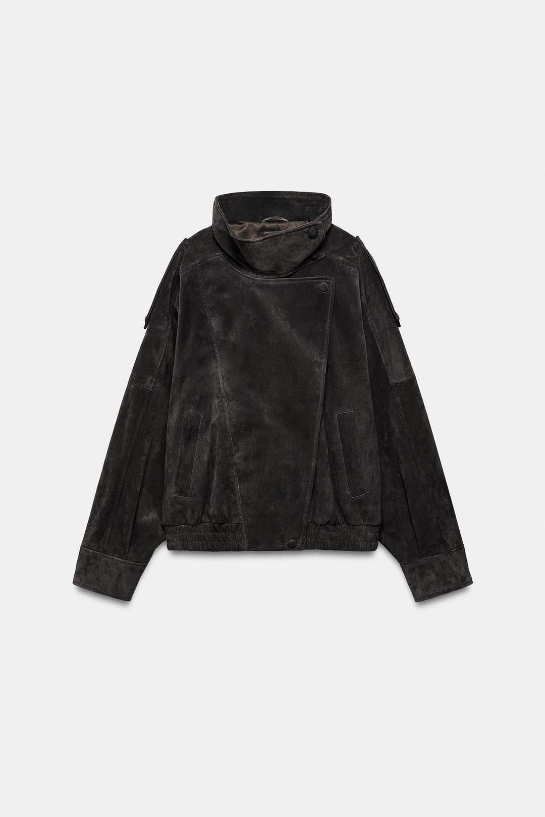 BLOUSON DE MOTARD 100% CUIT DAIM BOUTONS REVÊTUS