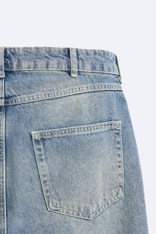 Jean flare fit zippé - Bleu