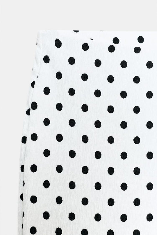 PANTALON FLARE STRETCH À POIS