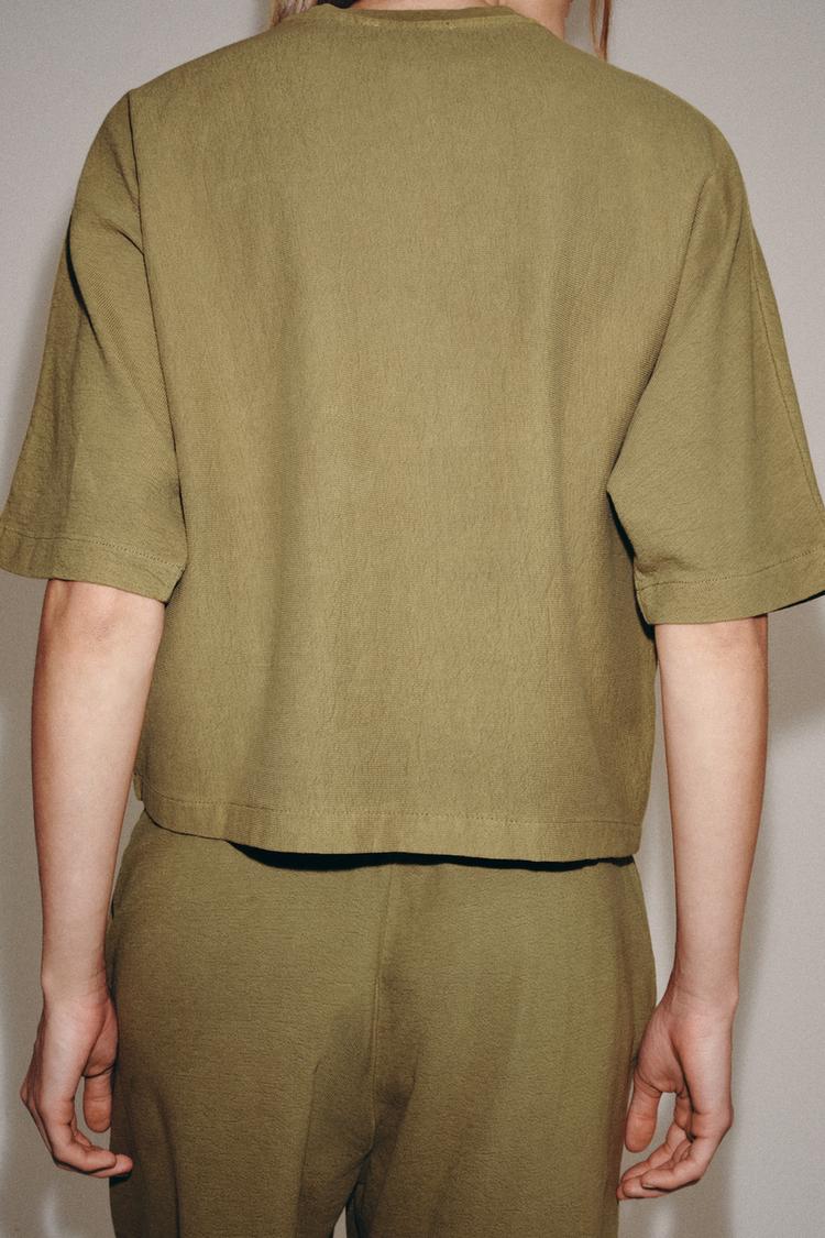 T-SHIRT MANCHES COURTES EFFET DELAVE