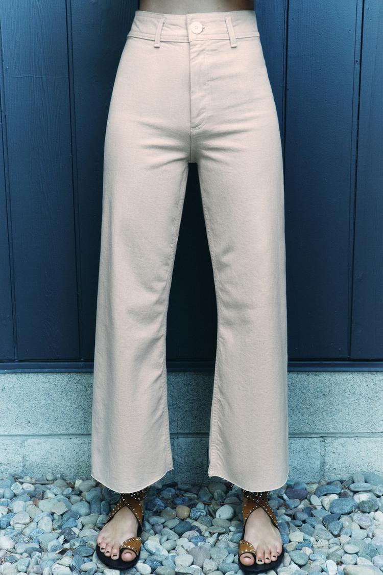 Jean collection zw marine droit a taille haute - Bleu