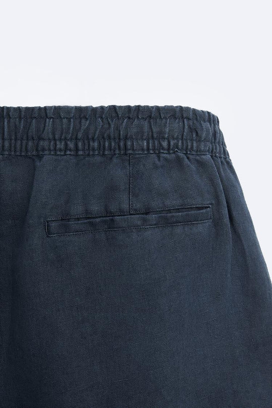 Short en Lin - Bleu Marine