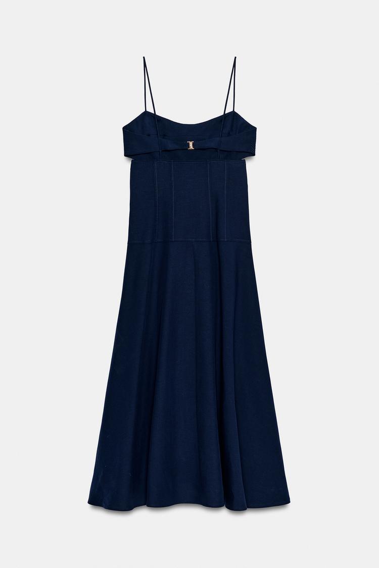 ROBE MI-LONGUE BRETELLES CUT OUT