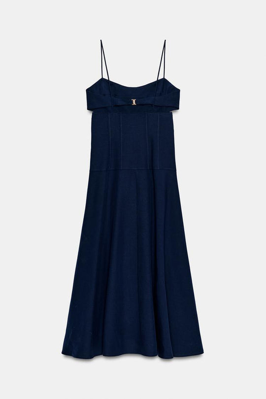 ROBE MI-LONGUE BRETELLES CUT OUT
