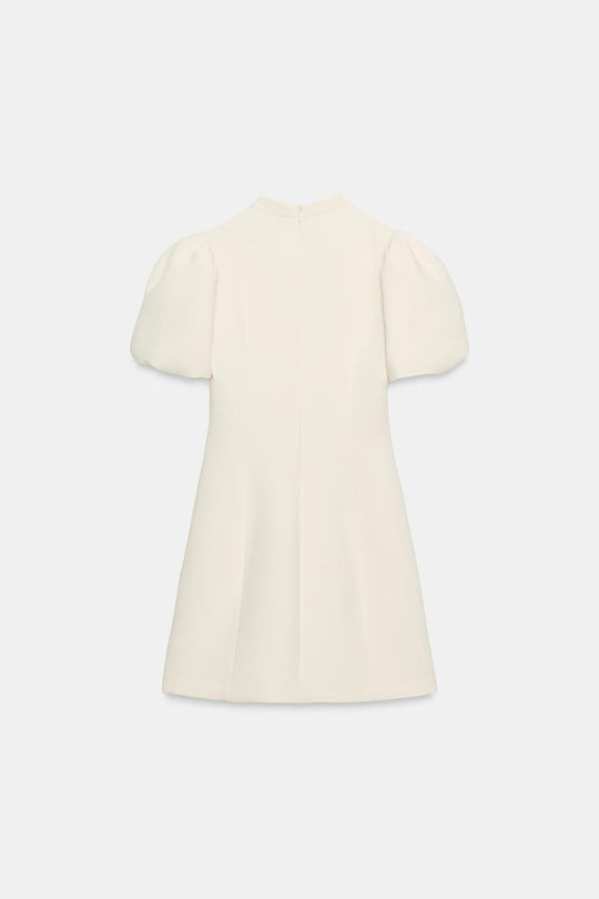 ROBE COURTE À MANCHES BOUFFANTES