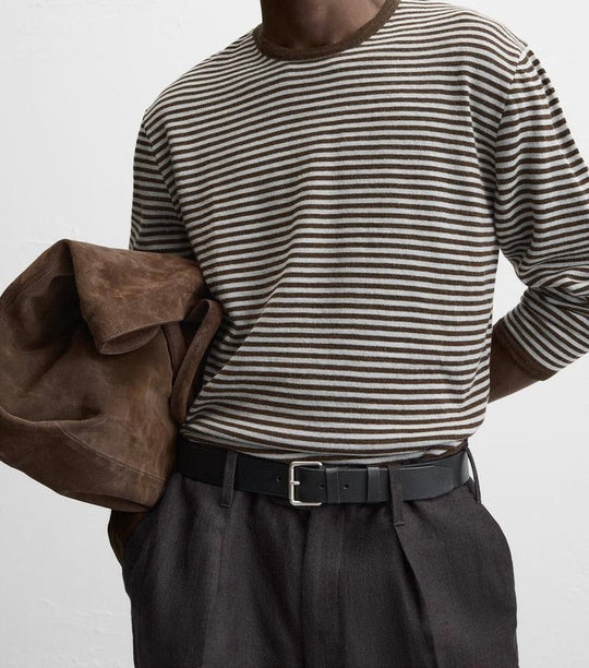 Pull en jacquard à rayures