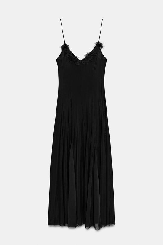 ROBE LONGUE BIMATIÈRE À POIS