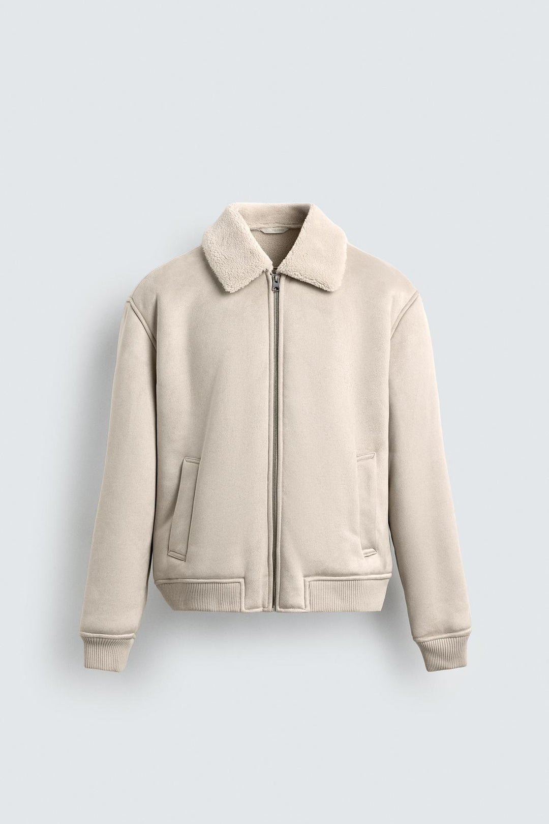 VESTE EFFET DAIM COMBINÉ