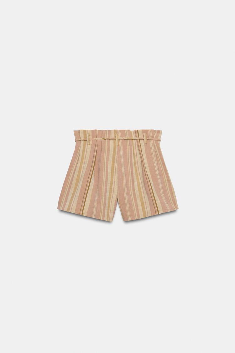 SHORT À RAYURES AVEC CEINTURE ZW COLLECTION