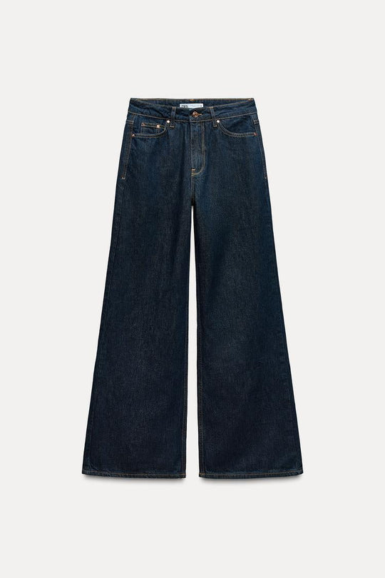 Jean z1975 à coupe large et taille haute - Bleu Moyen