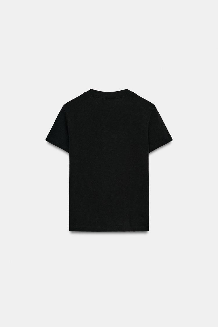 T-SHIRT EN COTON FLAMME
