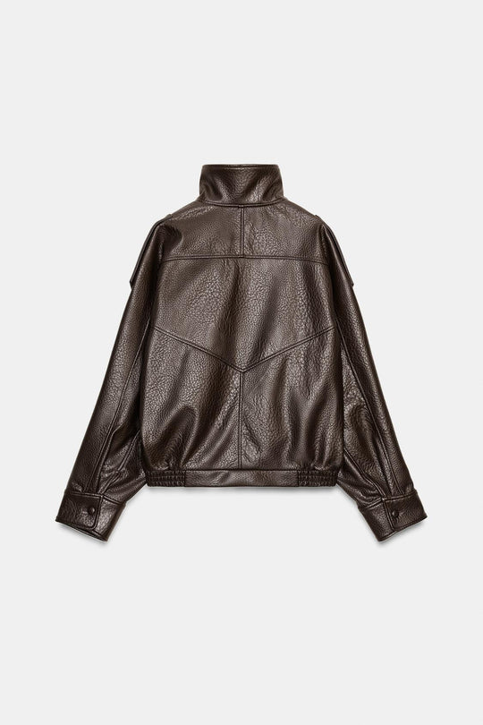 BLOUSON EN MATIÈRE SYNTHÉTIQUE
