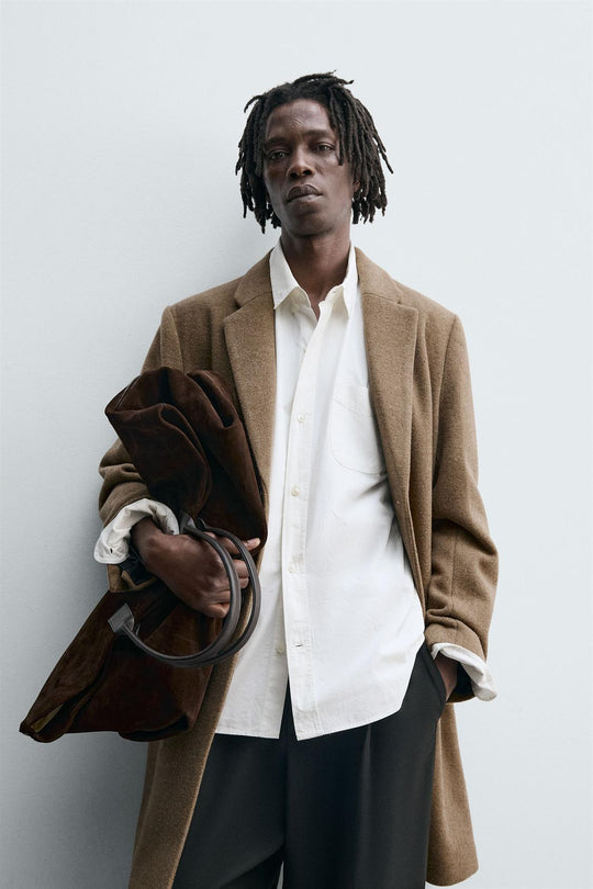 MANTEAU REGULAR FIT AVEC LAINE