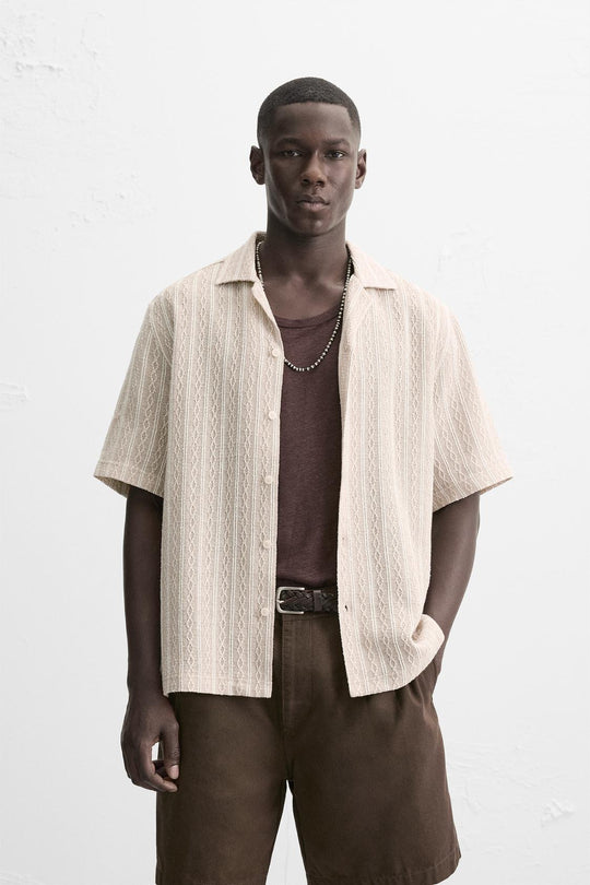 CHEMISE JACQUARD GÉOMÉTRIQUE