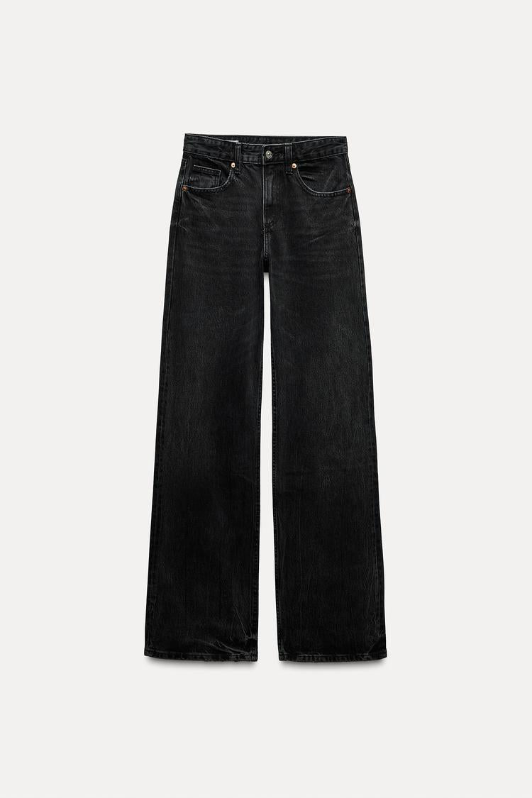 Jean trf wide leg taille normale - Bleu nuit