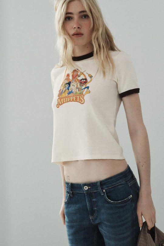 T-SHIRT THE MUPPETS DISNEY MANCHES COURTES