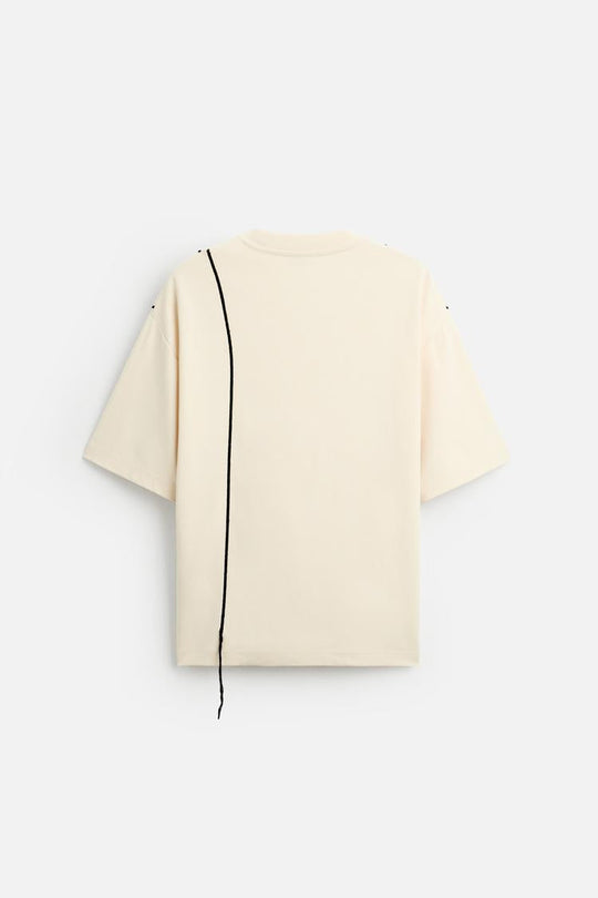 T-SHIRT WITH CONTRAST DRAWSTRING