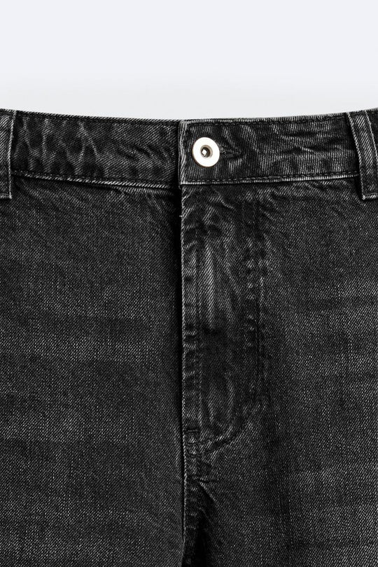 Jean flare fit zippé - Noir