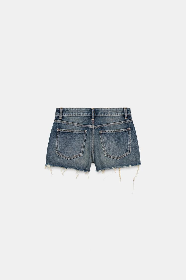 SHORT EN DENIM TRF DÉCHIRURES TAILLE MOYENNE