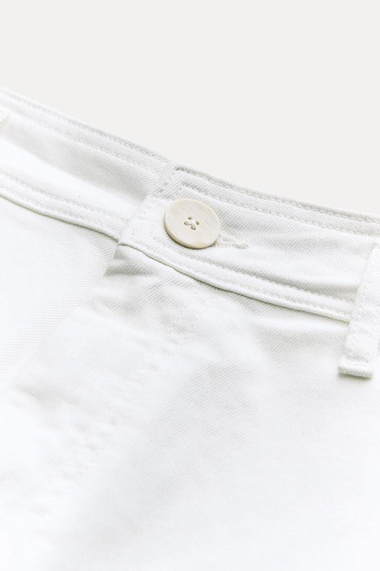 Jean collection zw marine droit a taille haute - écru