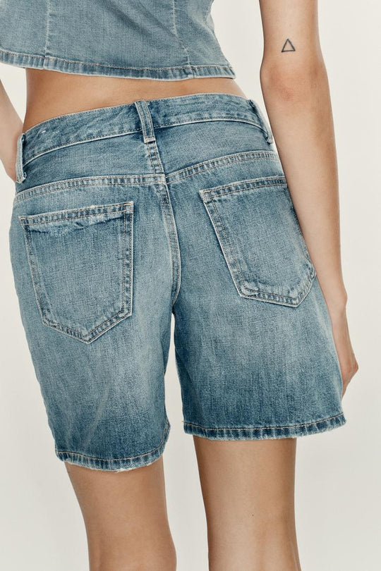 SHORT REGULAR EN DENIM TRF TAILLE MOYENNE