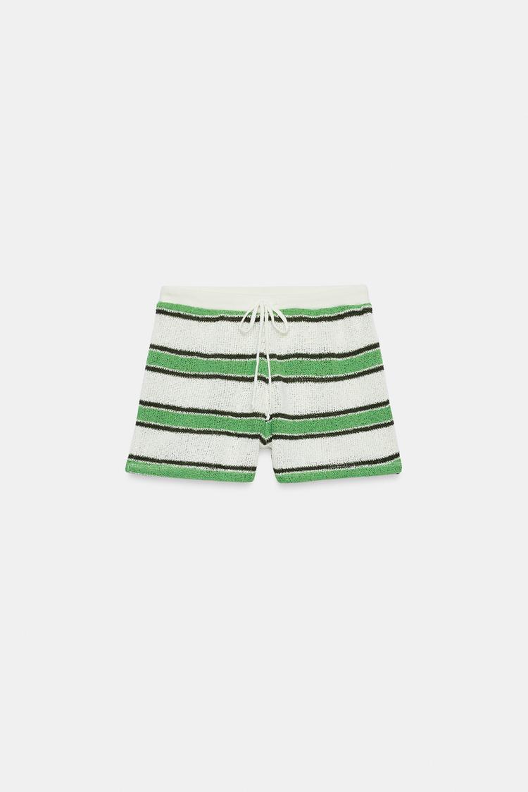 SHORT RUSTIQUE À RAYURES