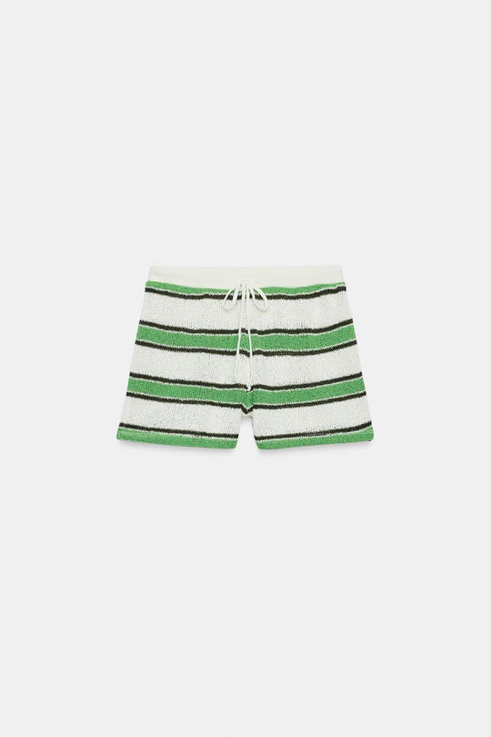 SHORT RUSTIQUE À RAYURES