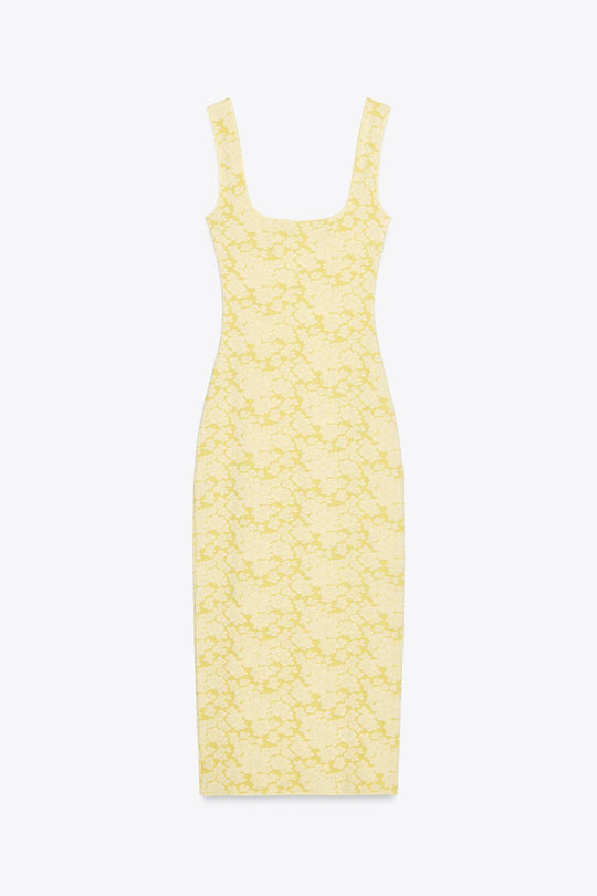 ROBE DECOLLETÉ CARRÉ STRETCH