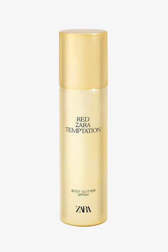 Red Zara Temptation Body Glitter Spray
