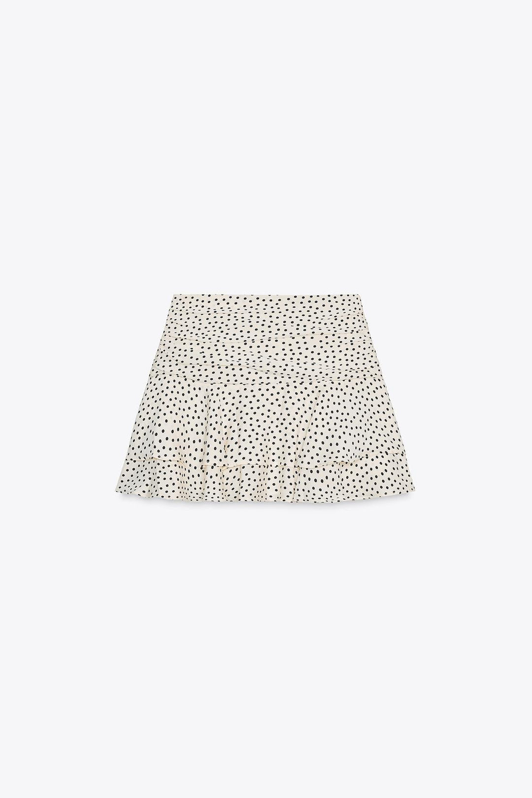 JUPE-CULOTTE À VOLANTS