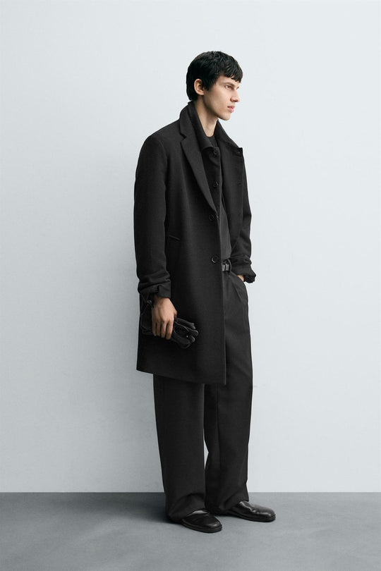 MANTEAU REGULAR FIT AVEC LAINE