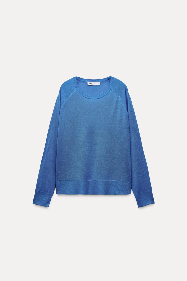 Pull basique en maille fine - Vert huile