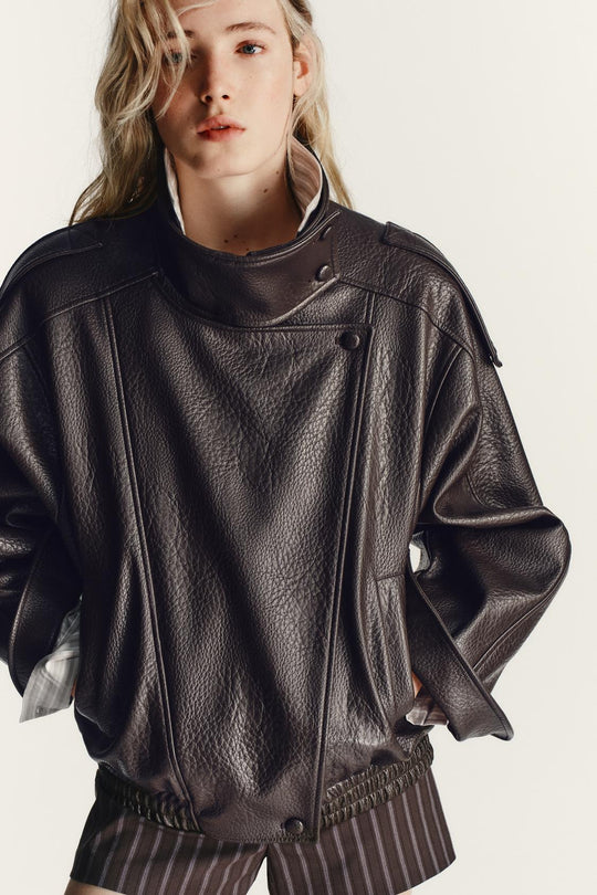 BLOUSON EN MATIÈRE SYNTHÉTIQUE