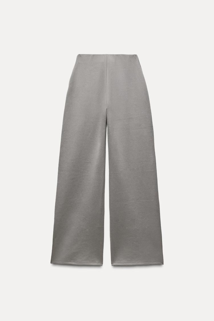 Pantalon interlock à ouverture - Gris