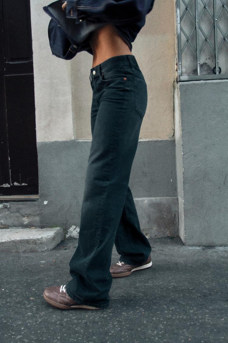 Jean trf wide leg taille normale - Gris anthracite
