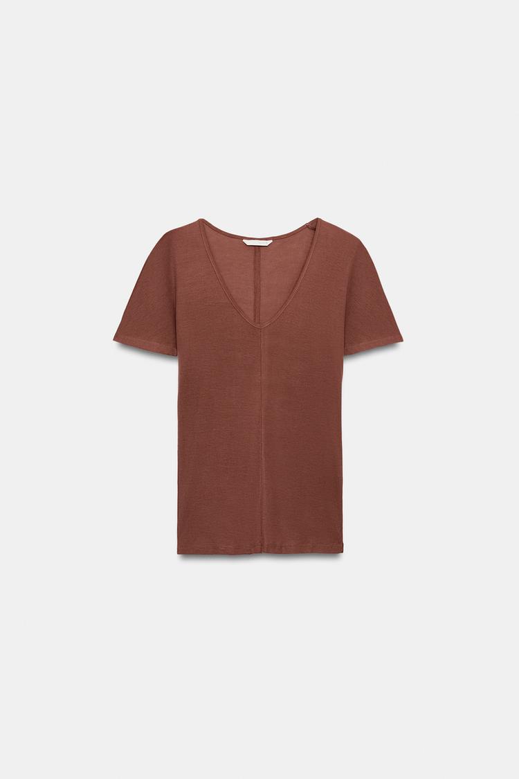 T-SHIRT FLUIDE A MANCHES COURTES 2