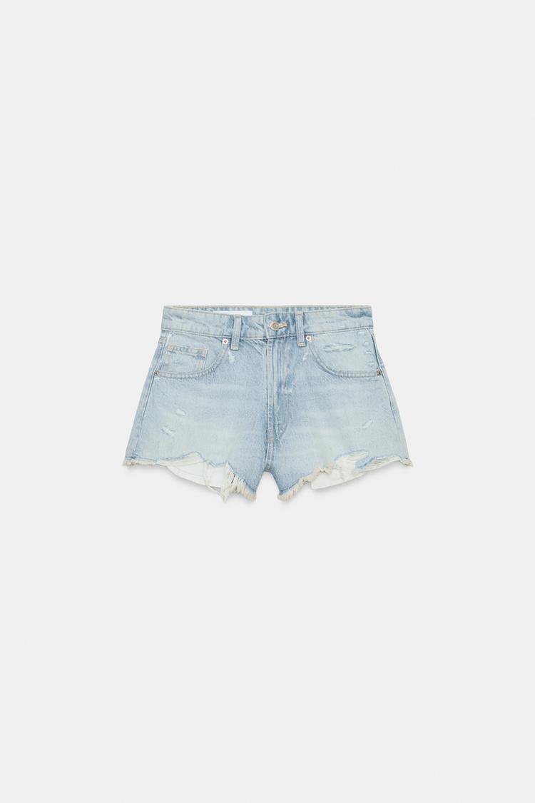 SHORT EN DENIM TRF TAILLE HAUTE DÉCHIRURES