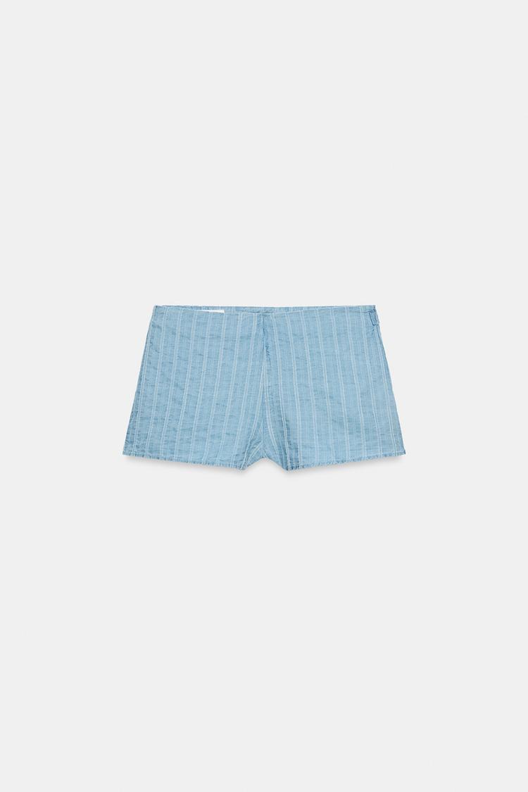SHORT MINI À RAYURES