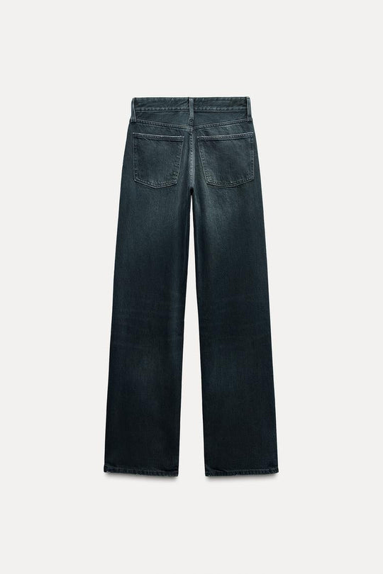 Jean trf wide leg taille normale - Bleu clair