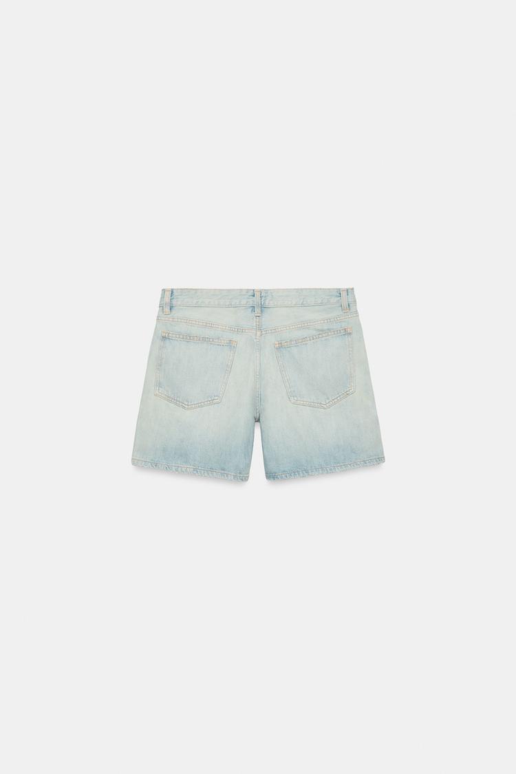 SHORT REGULAR EN DENIM TRF TAILLE MOYENNE