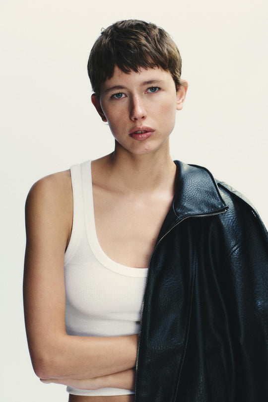BLOUSON EN MATIÈRE SYNTHÉTIQUE