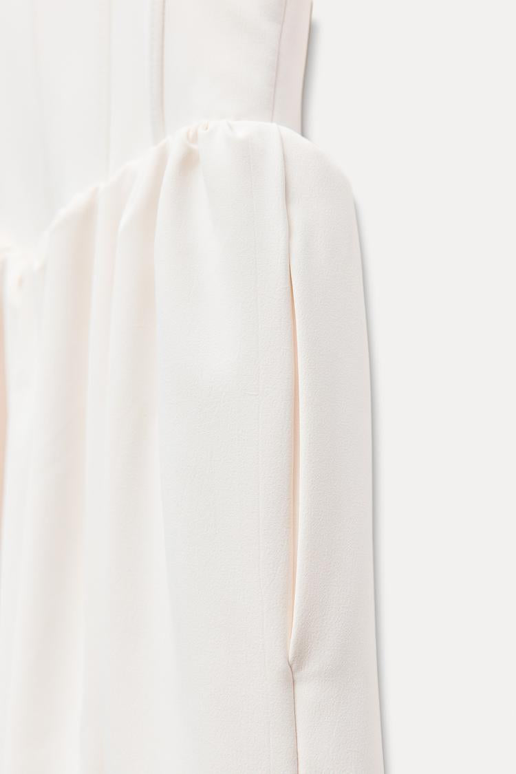 Robe style corset a plis - Noir
