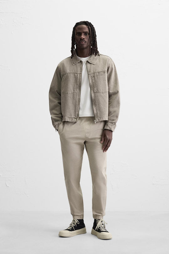 PANTALON DÉLAVÉ AVEC TAILLE JOGGING