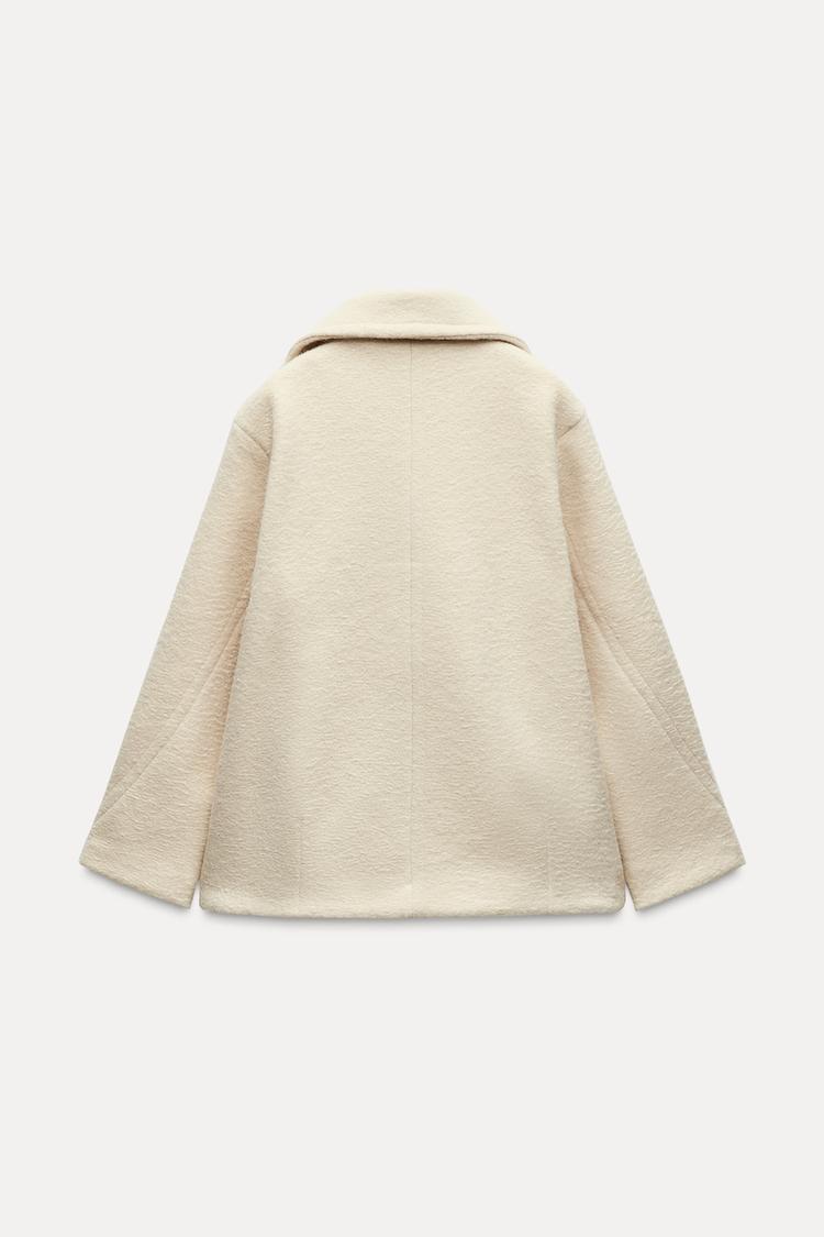 Manteau mis long bouclé - Noir